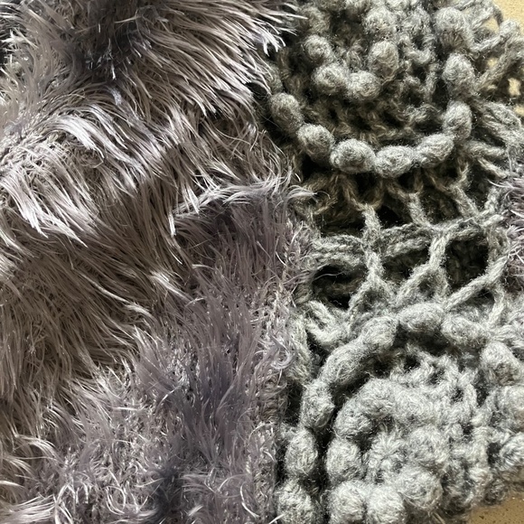 BOLERO CARDIGAN WOOL BLEND GREY KNIT FUZZY 3/4 SLEEVE SHAWL COLLAR SMALL - Picture 13 of 13